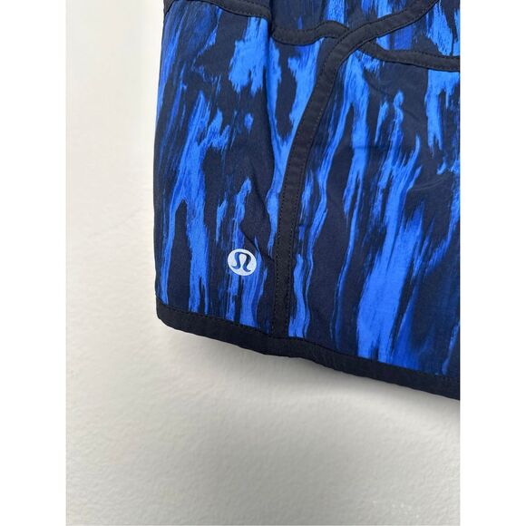 Lululemon Tracker Short III *4-way Stretch blue black sz 4 - Picture 7 of 10